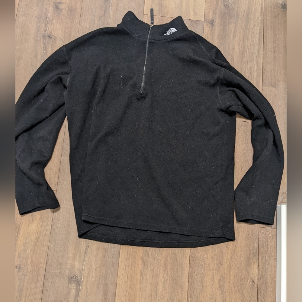 North Face Mock Neck Fleece Flight Series Sweater Long Sleeve Black Mens Medium
